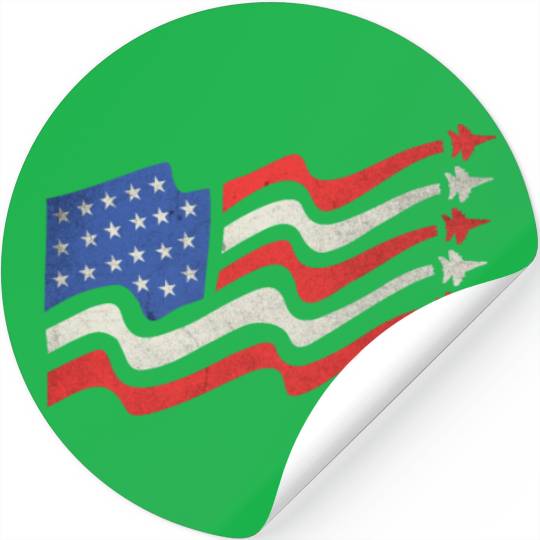 American Flag Apparel with Jet 4th of July Stickers