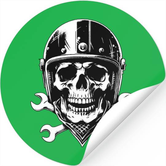 Dark Art Skull Rider Helmet Motorcycle Biker Stickers