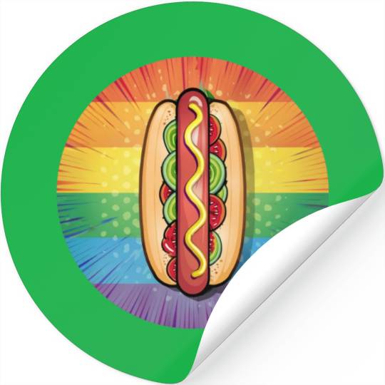LGBTQ Hot Dog Stickers