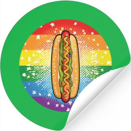 LGBTQ Hot Dog Stickers