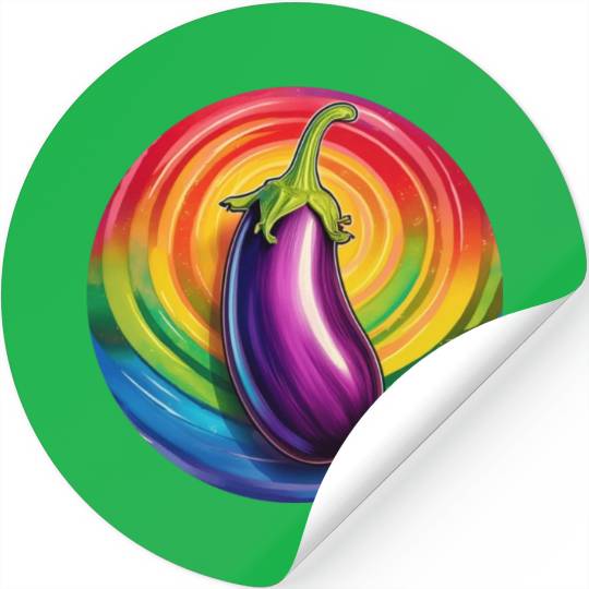 LGBTQ Eggplant Stickers