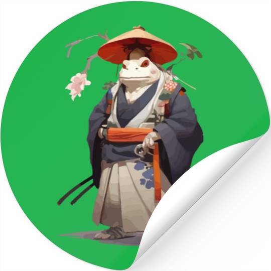 Anime Samurai Frog Stickers