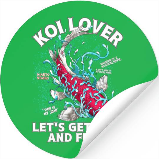 Red Koi elegant animal Stickers