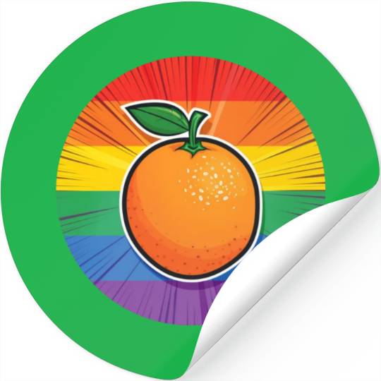 LGBTQ Orange Stickers