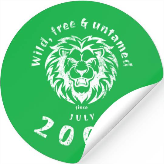 21st birthday Wild, free & untamed since 07/2003 Stickers