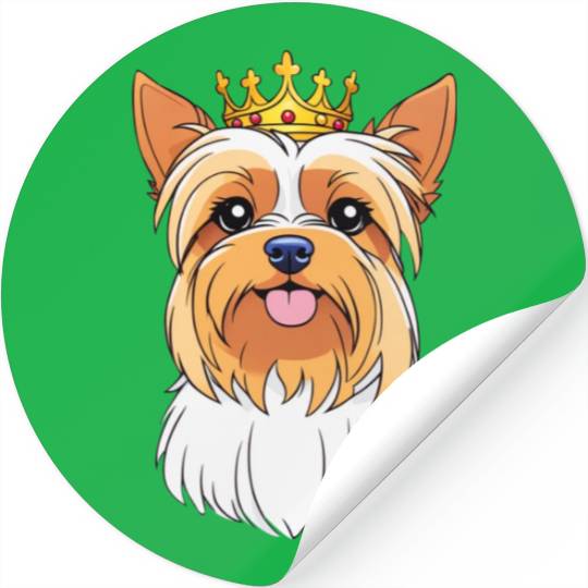 "The crowned ones" - Yorkshire Terrier Stickers