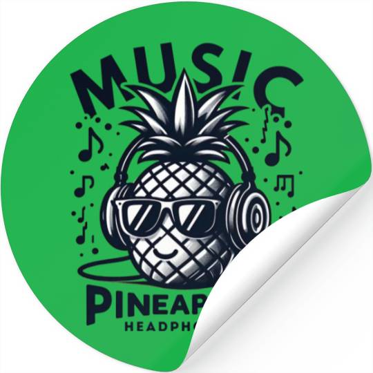 Pineapple Jam Session Grooves Stickers