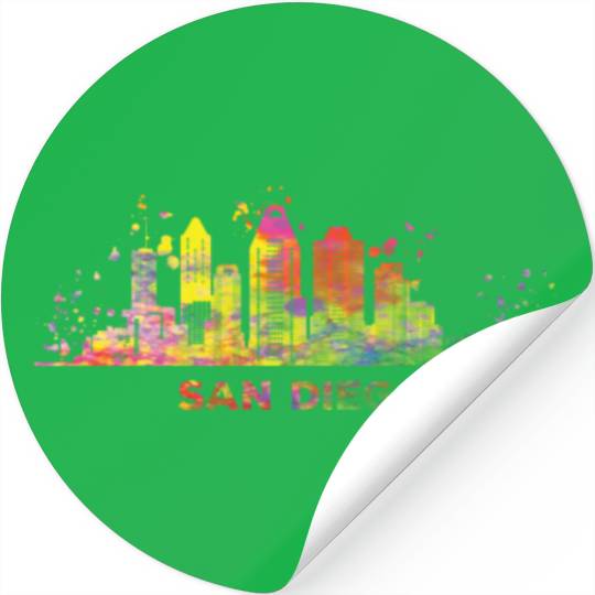 San Diegan Skyline San Diego Stickers