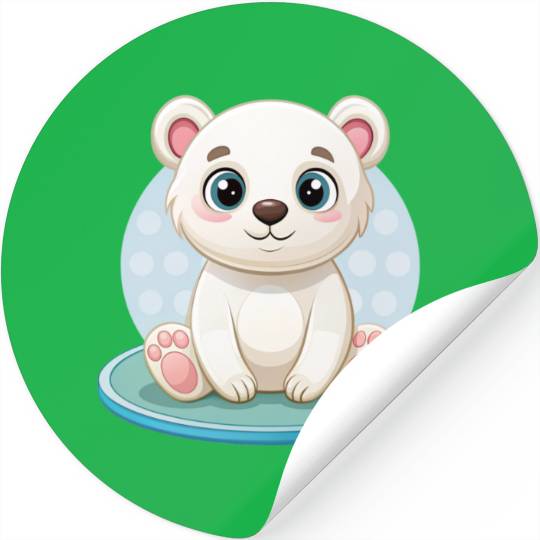 polar bear cub Stickers