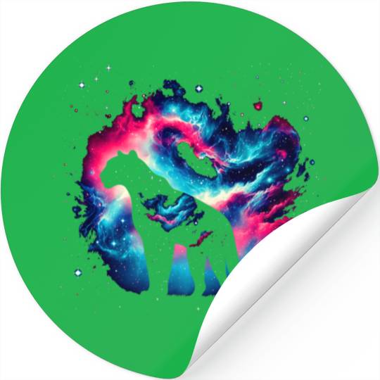 Cool Leopard Galaxy Space Art Stickers