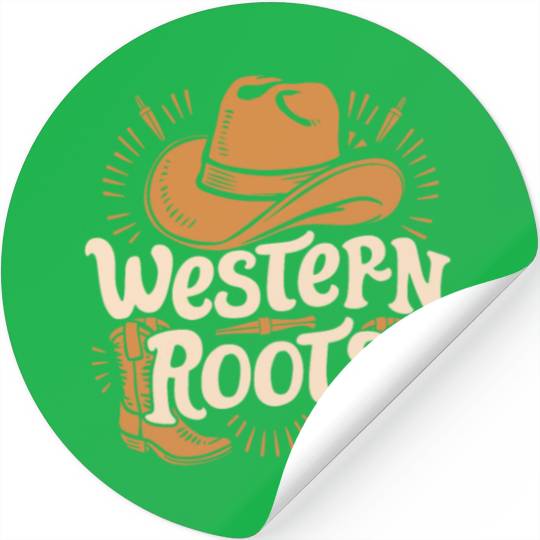 Cowboy Lifestyle Western Theme with Horses and Stickers