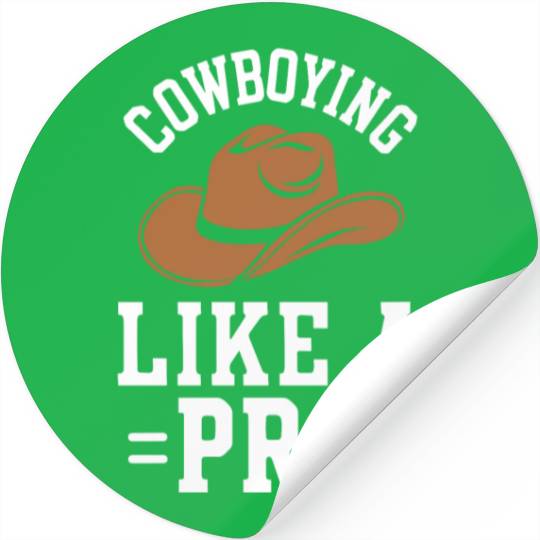 Cowboy Lifestyle Western Theme with Horses and Stickers
