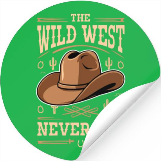 Cowboy Lifestyle Western Theme with Horses and Stickers
