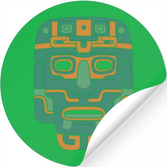 Aztec God Ancient Mythology Huitzilopochtli Mask Stickers