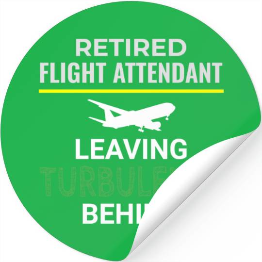 Retired Flight Attendant Aviation Cabin Crew Stickers