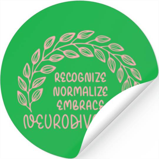 Recognize Normalize Embrace Neurodiversity Stickers