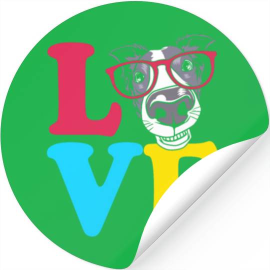 Cute Dog With Sunglasses I Love My Border Collie Stickers