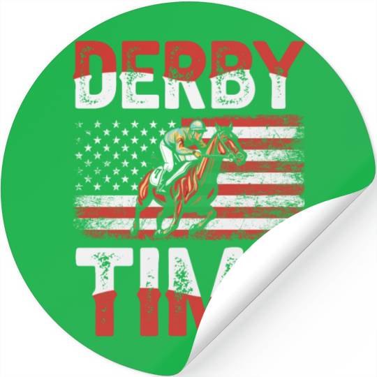 Derby Time Louisville Kentucky Horse Racing Stickers