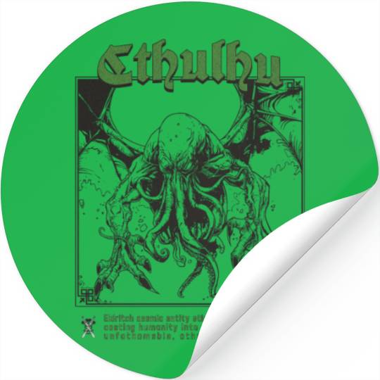 Tarot Card - Cthulhu Cult Lovecraft Necronomicon Stickers