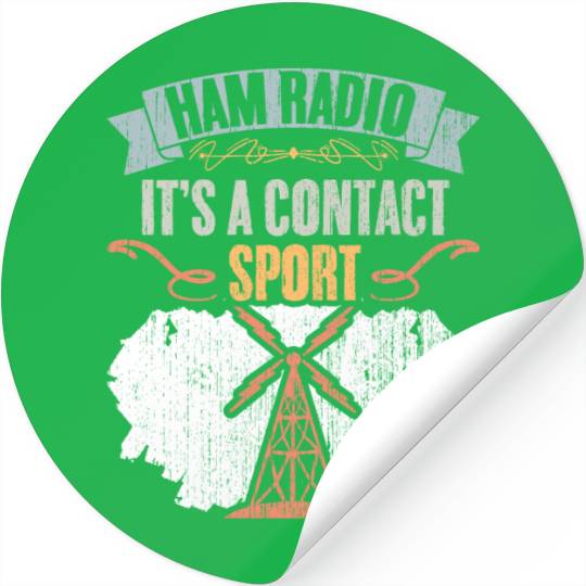Retro Ham Radio It's A Contact Sport Amateur Radio Stickers