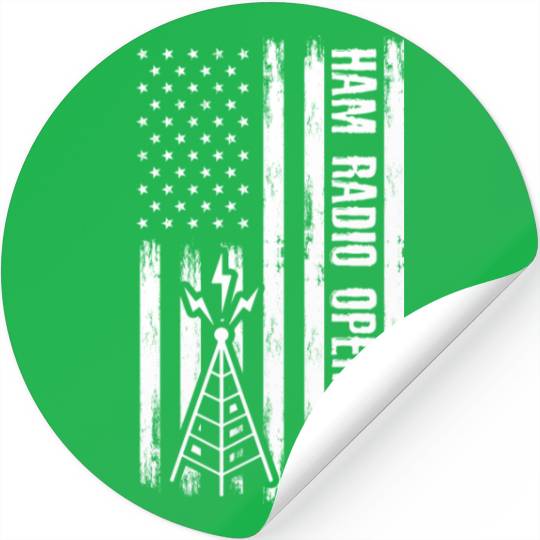 Patriotic Ham Radio Operator Morse Coding A Ham Stickers