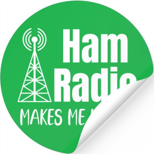 Ham Radio Makes Me Happy Antenna Antique Analyzer Stickers