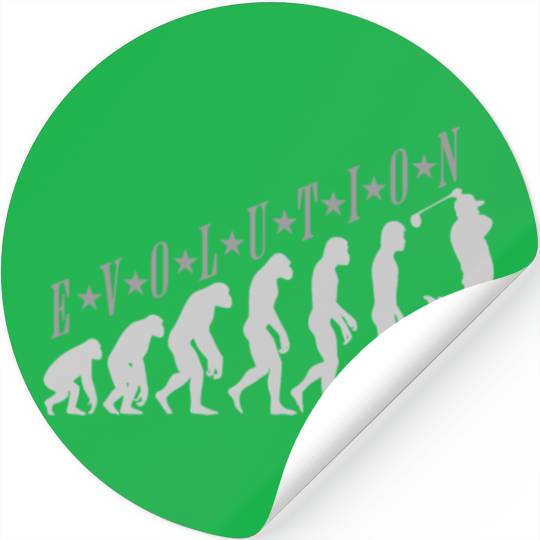 Golf Evolution design human evolution golf Stickers