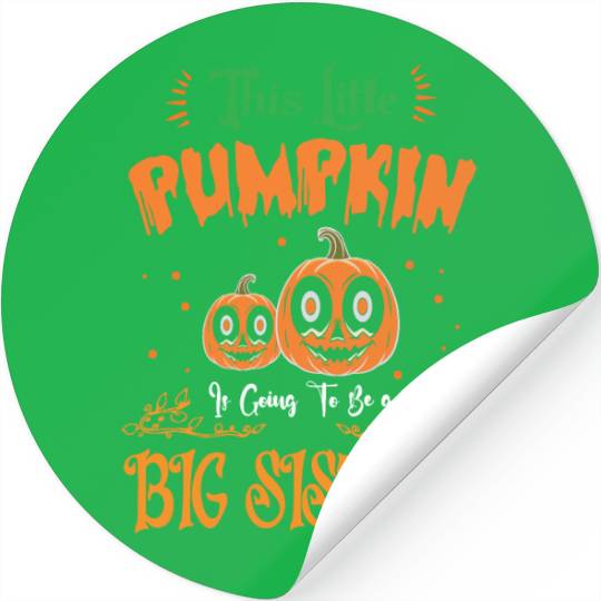 Pumpkin Big Sister Stickers
