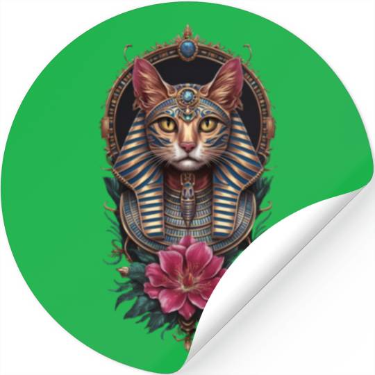 Royal Egyptian Cat Stickers