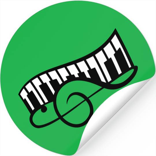 Music Clef Note Keyboard Piano Keys Party Treble Stickers