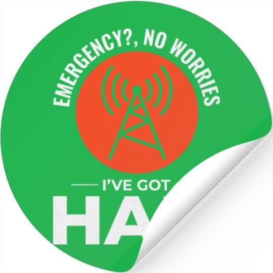 Amateur Ham Radio Operator Radio Waves Funny Stickers