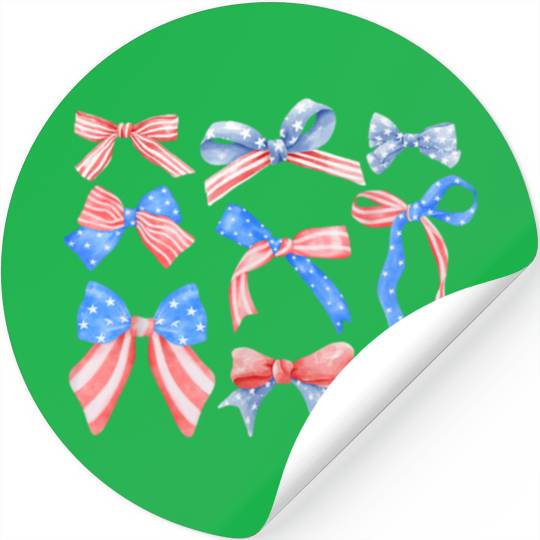 Red White Blue American Coquette Stickers