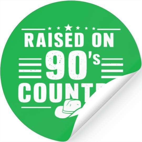 Raised On 90's Country Music Nostalgia Stickers