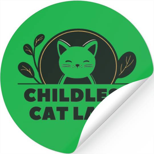 childless cat lady Stickers