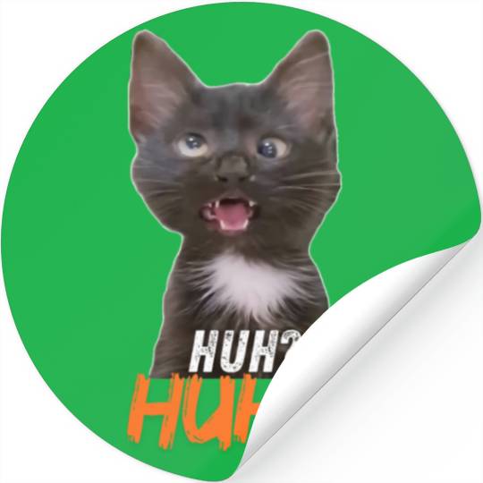 Funny Cross Eyed Cat Meme Huh Funny Cat Stickers