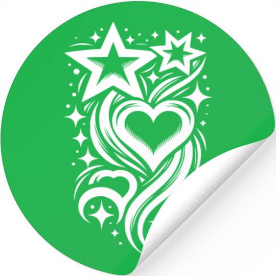 Tattoo Composition Of Hearts And Stars Stickers