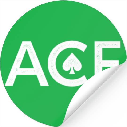 Ace of Spades Texas Hold'em Playing Card Poker Stickers