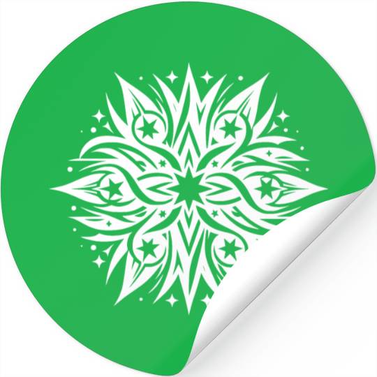 Fancy Star Composition Tattoo Style Stickers