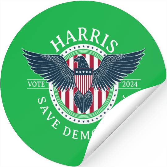 Kamala Harris Save Democracy Vote 2024 Stickers