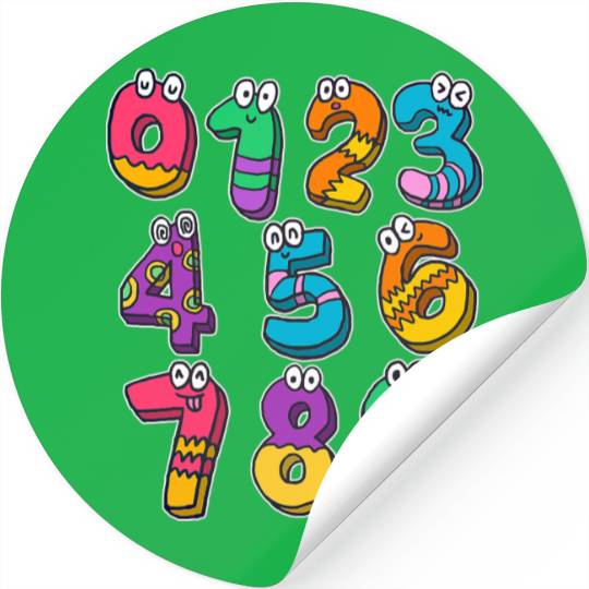 Funny Number Maths Back To School Teacher Kids Stickers