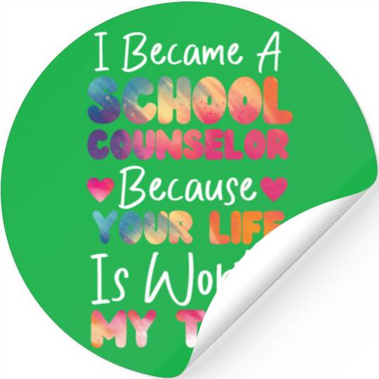 School Counselor Watercolor I Stickers