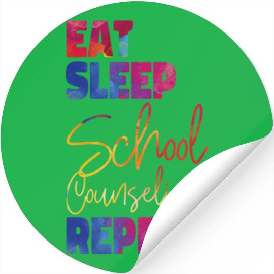 School Counselor Watercolor Eat Stickers
