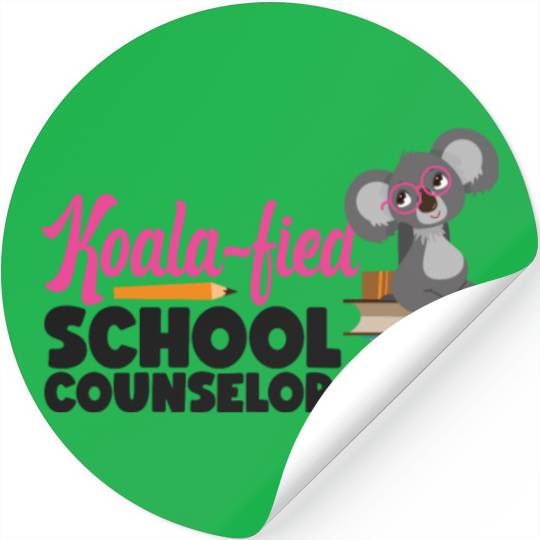 School Counselor Koala Koala-Fied Stickers