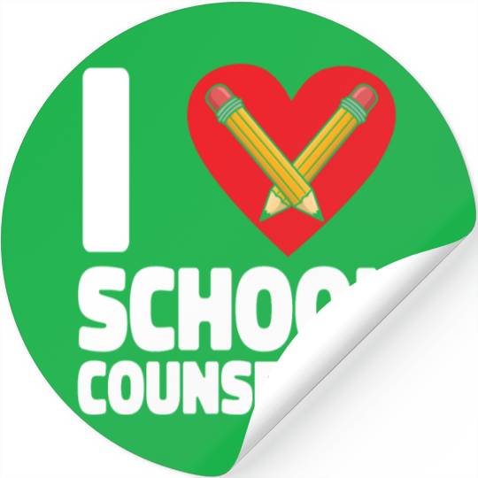 School Counselor Heart I (Heart) Stickers