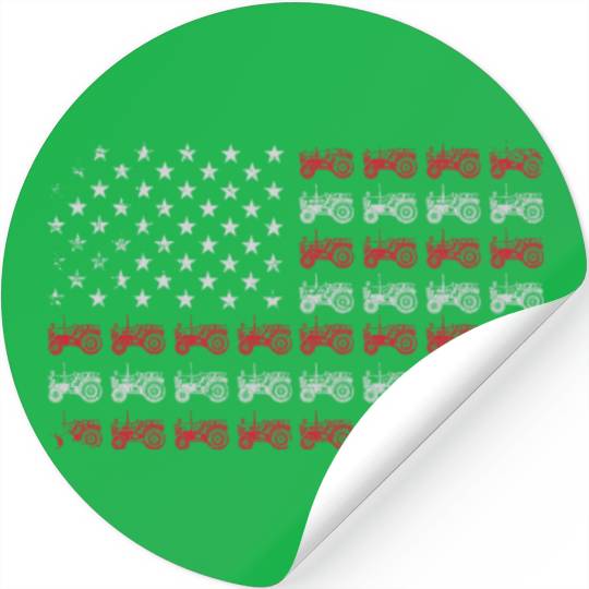 Tractor American Flag Farmer Stickers