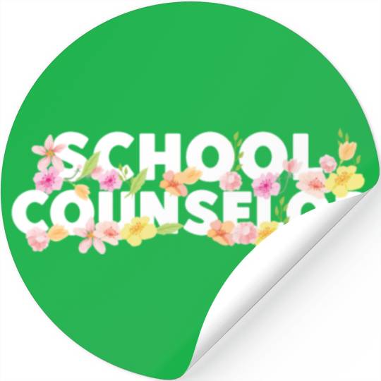 School Counselor Flower Floral Stickers