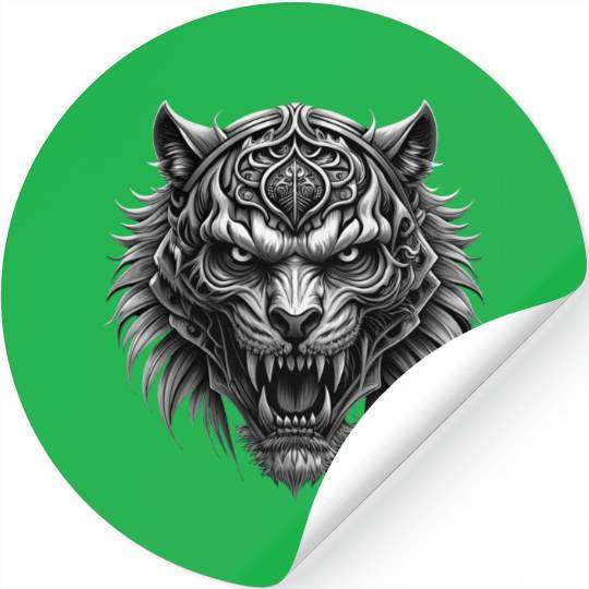 vector illustration tiger demon Stickers