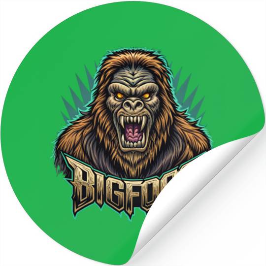 Explore a unique Bigfoot design Stickers