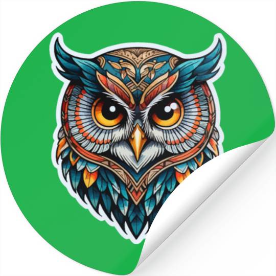 Owl Neo Traditional Stickers