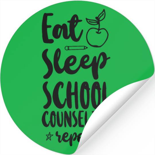 School Counselor Eat Sleep School Stickers